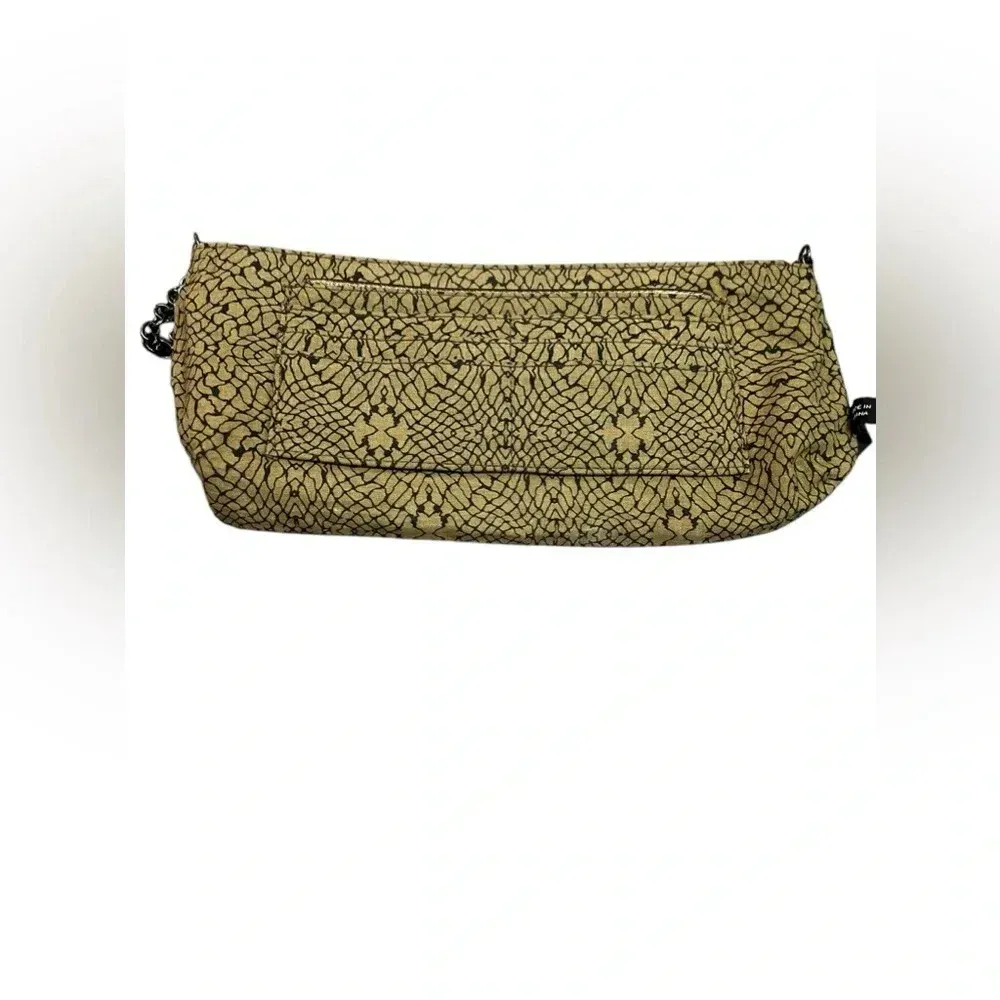 HOBO International Alicia Bronze leather clutch chain strap shoulder bag purse Brown - Image 12