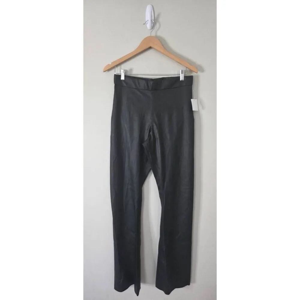 Blank NYC Vegan Leather Leggings Size Medium Black Mini Boot Cut NEW - Image 2