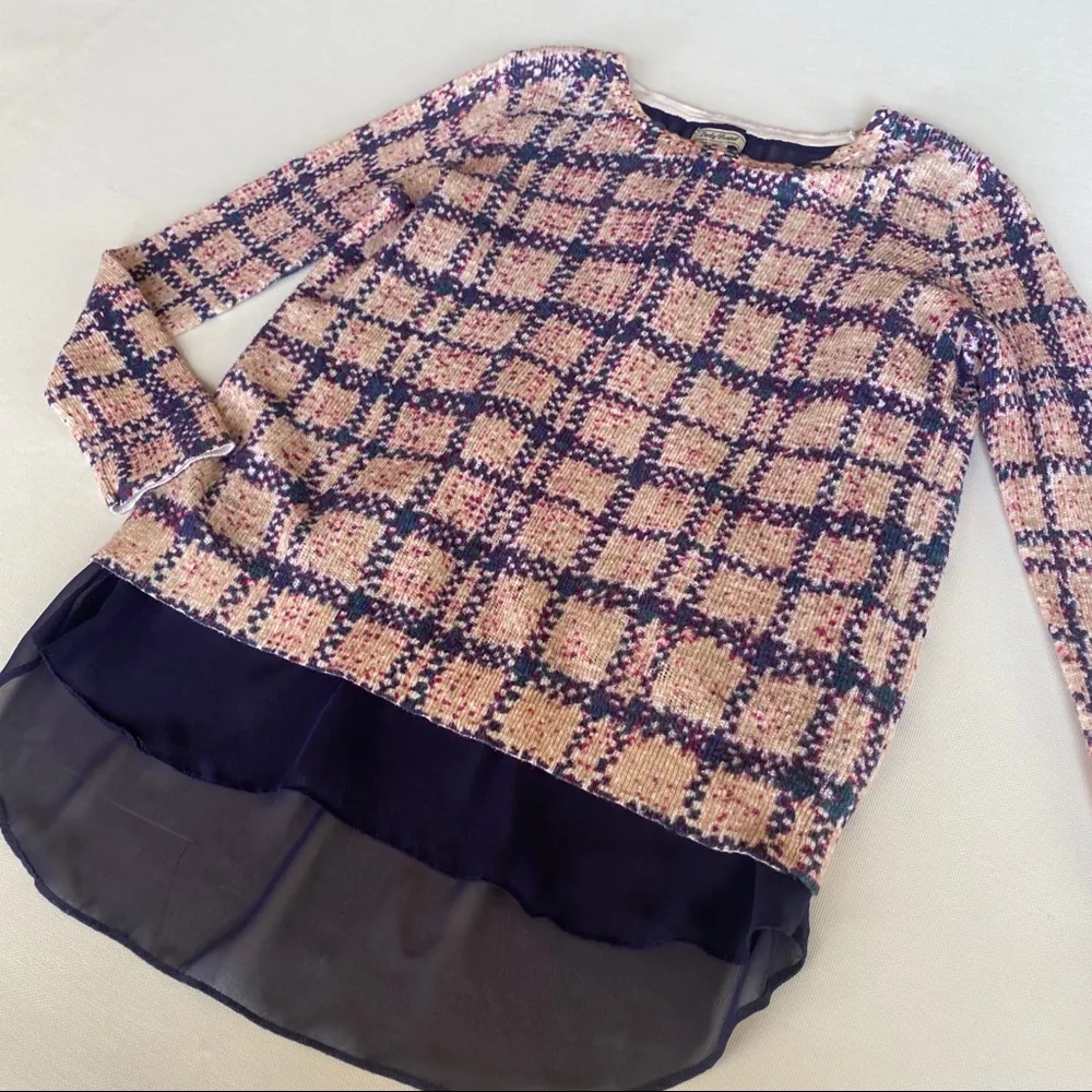 Lucky Brand Layered Plaid Sweater - Image 4