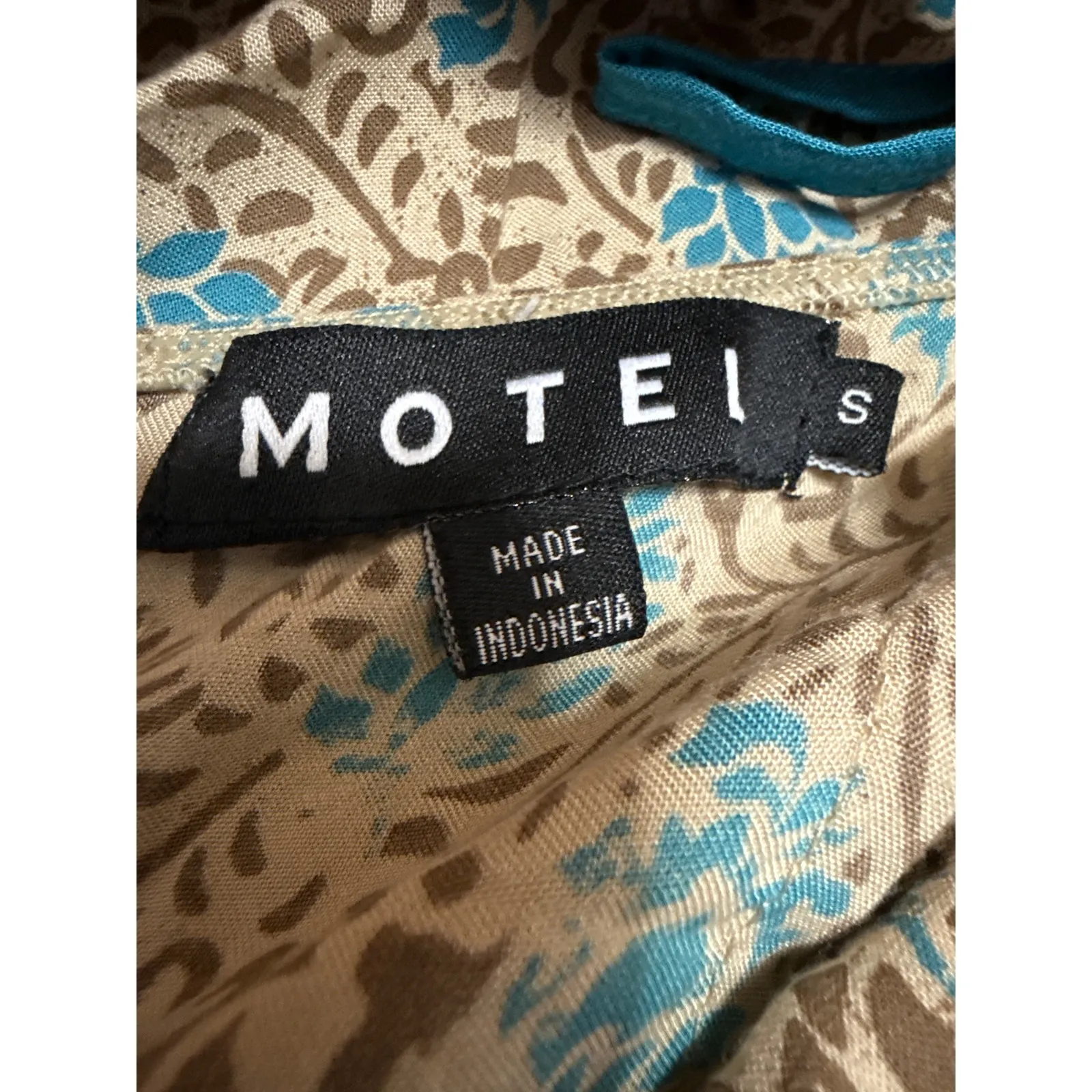 Motel Multicolor Batik Print Sleeveless Cami Camisole Midi Tank Slip Dress Sz S - Image 3