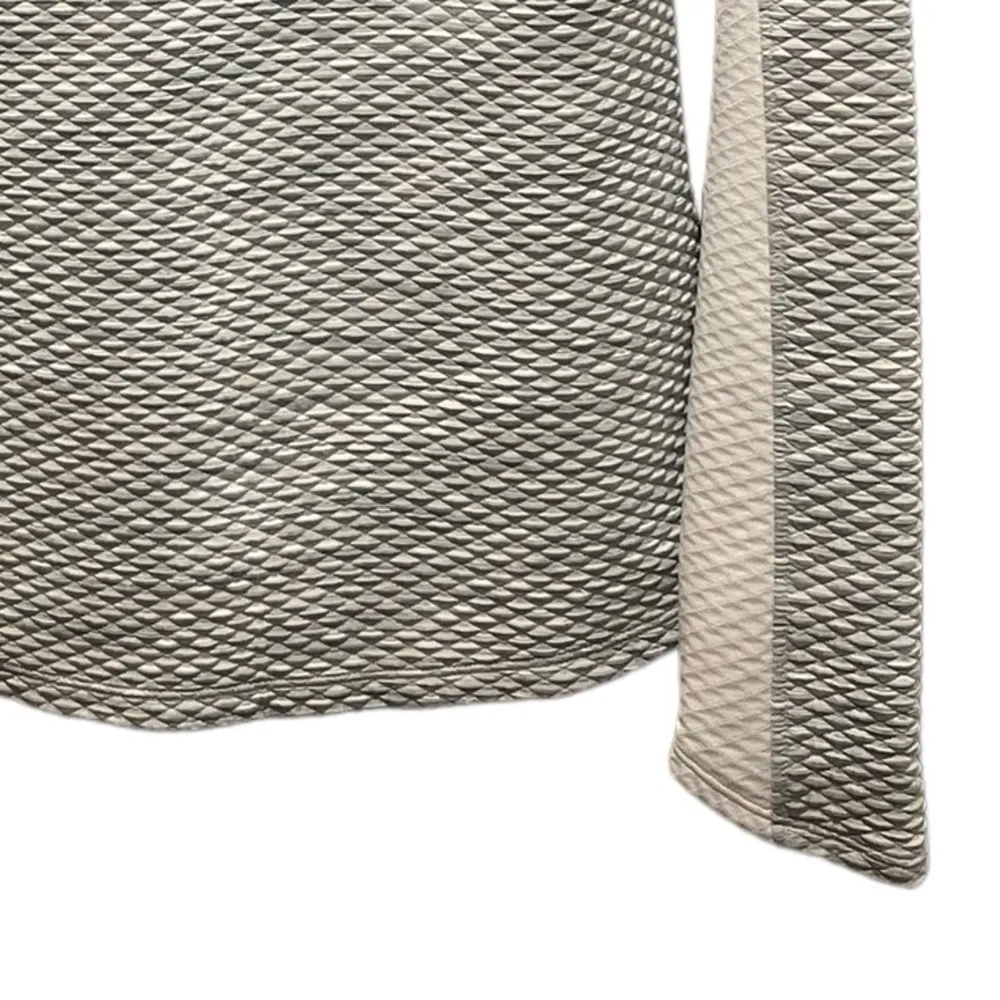 Athleta Snowscape Half Zip Sweatshirt Gray White Size Large - Image 12