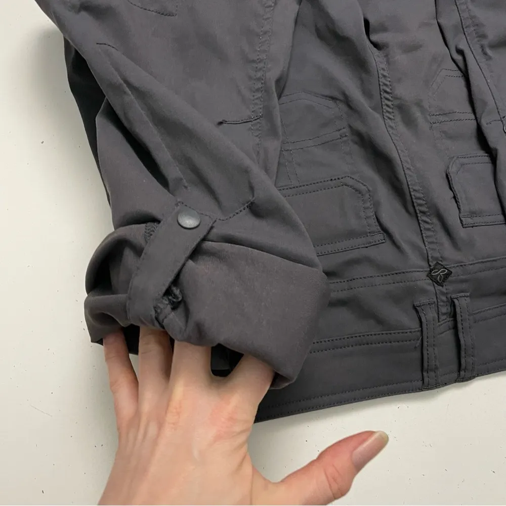 Halle Pant Cargo Convertible Roll Up Stretch Zion Travel Hiking Grey Coal - Image 11