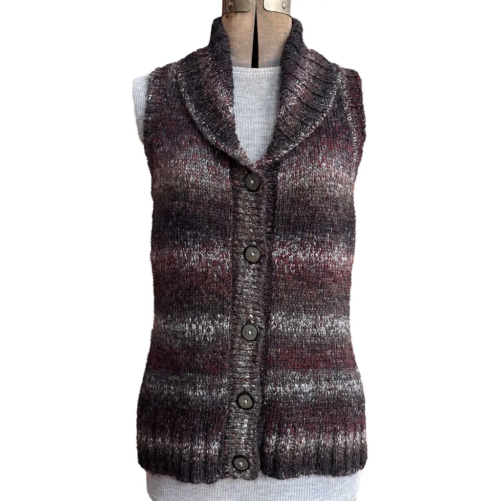 Woolrich Kendal Creek Wool Blend Shawl Collar Fair Isle Sweater Vest - Image 2