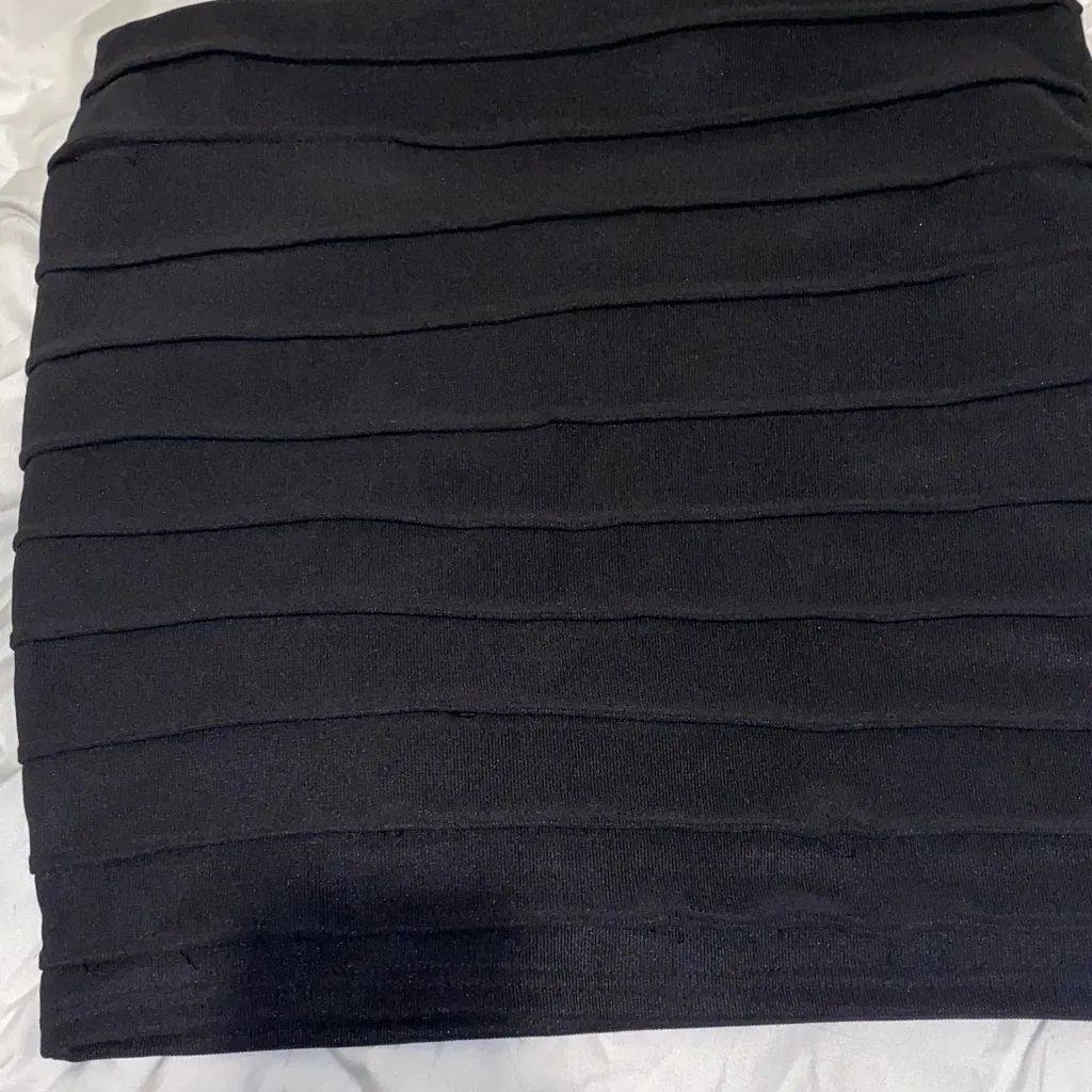 Ambiance Black Layered Mini Skirt Size M - Image 2