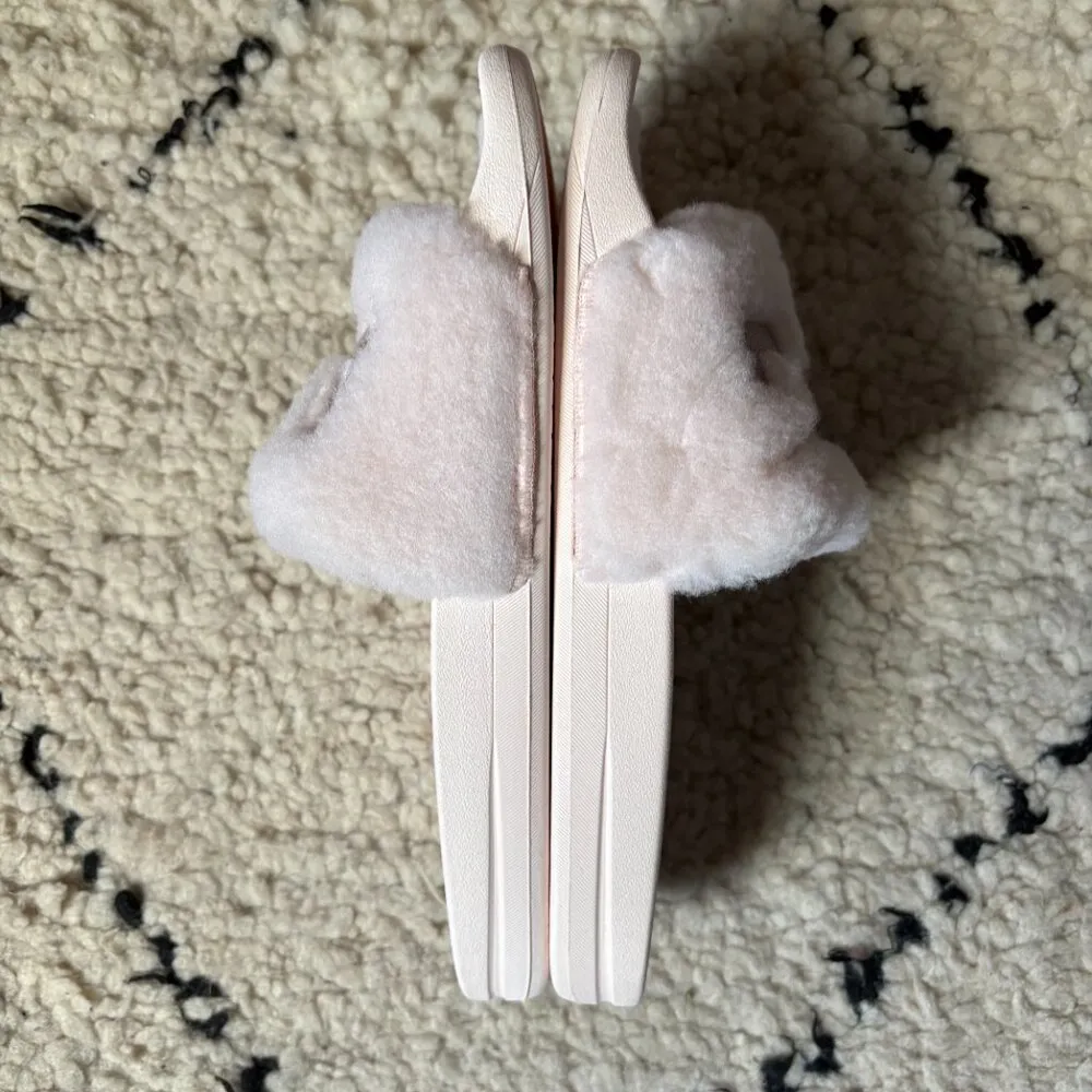 APL Athletic Propulsion Labs women's shearling slides creme/rose dust size 8 - Image 6