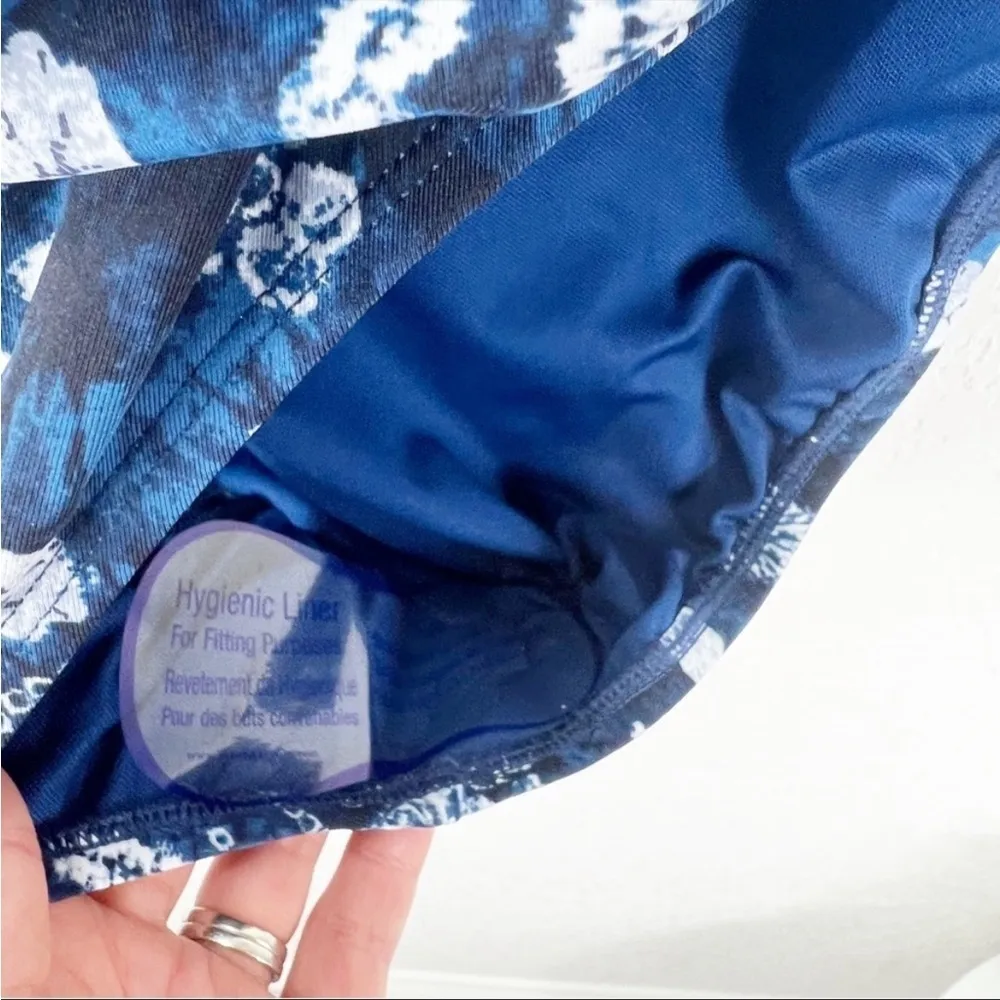 Bleu Rod Beattie Take A Dip Bandeau Navy Swimsuit One Piece Size 4 NWT - Image 5