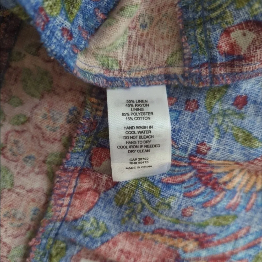 HOUSE OF HARLOW 1960 Tahiti Parrot Maxi Dress Womens Blue Tiered V - Image 15