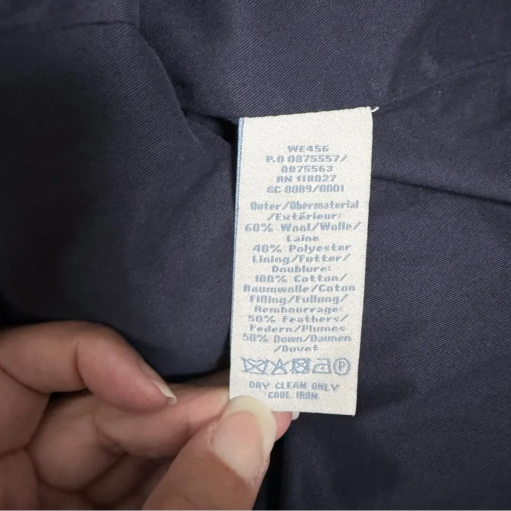 Boden Blue Brown Plaid Wool Blend Zip Up Hooded Puffer Pembroke Down Vest 6 - Image 11