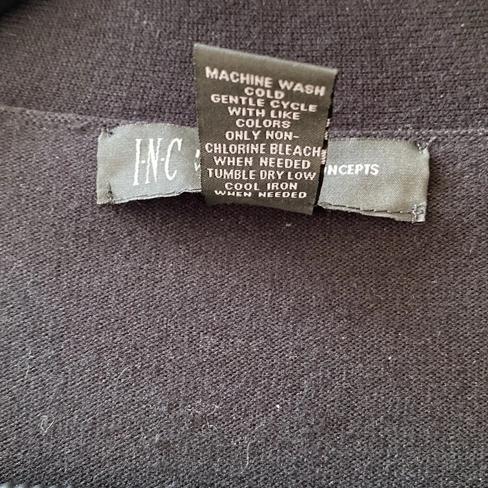 🖤 I.N.C. Soft Knit Ruffle Trimmed Open Shrug Cardigan 3/4-Sleeve Deep Black, 2X - Image 14