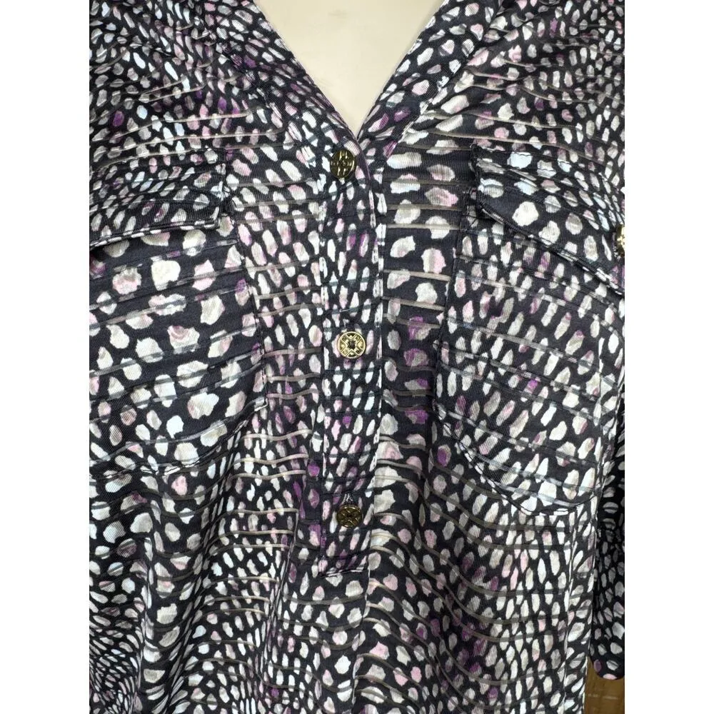 Women's Rebecca Malone Abstract Print Blouse – Size Small - Image 3