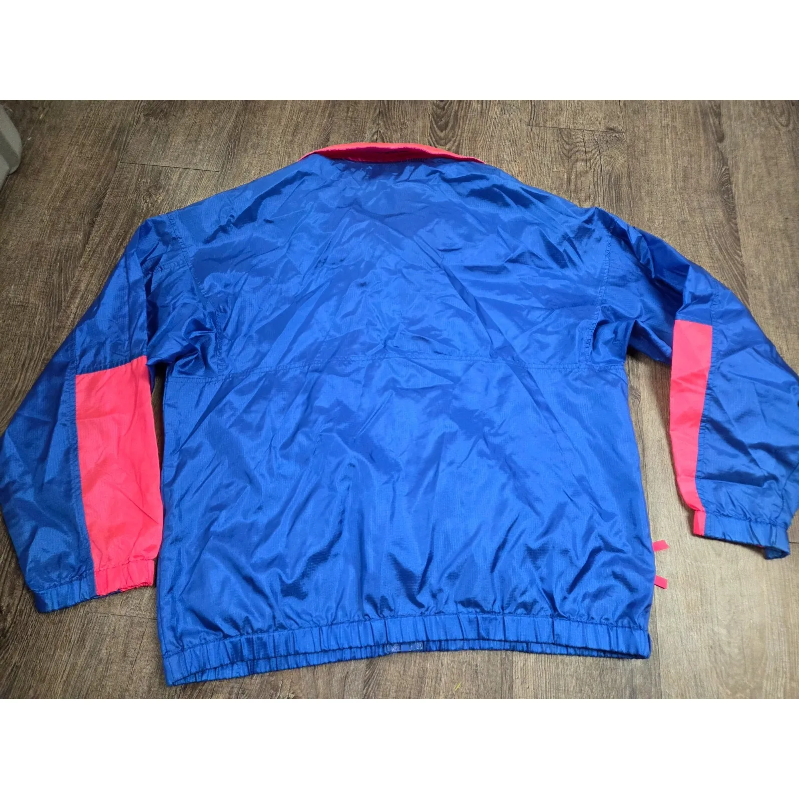 Columbia Intertrainer Vintage Retro Windbreaker Jacket Large Blue Pink - Image 5