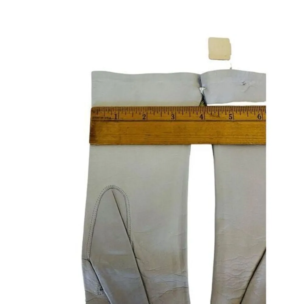 Vintage Cabraro By Hansen 100% Silk Grey Gloves Size 7 NOS With Tags May Co 1970 Gray - Image 4