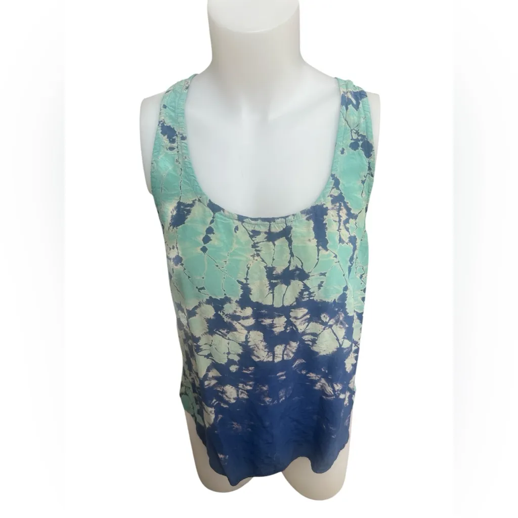 Gypsy Blue and Green Tie-Dye Women's Top - Image 2