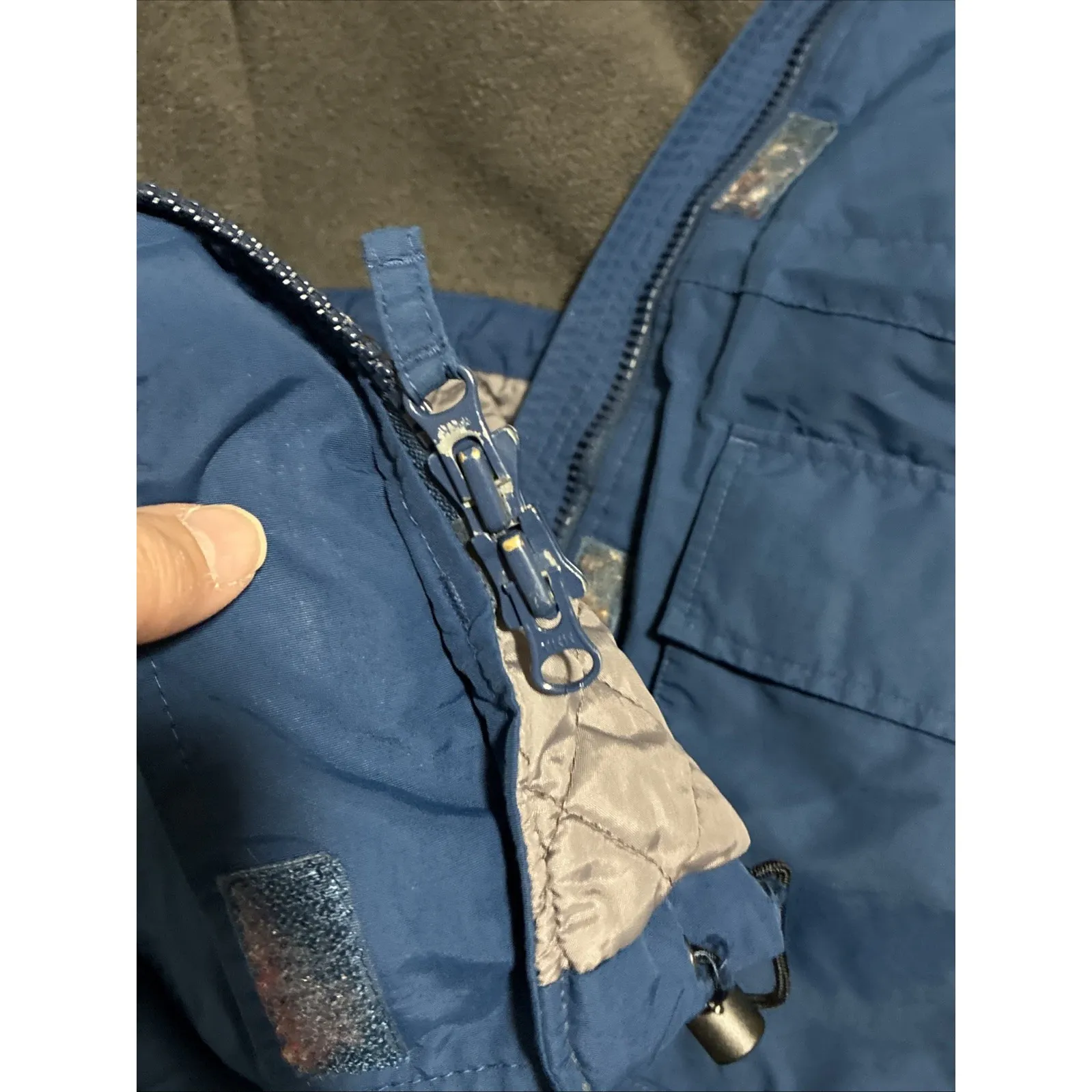 Lands End Jacket Parka Blue Polartec Aircore 200 Parka Hooded‎ Womens Small - Image 10