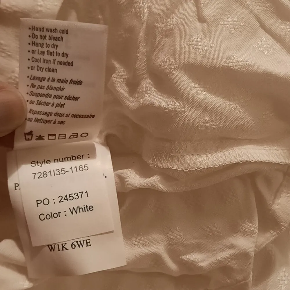 Paige Kaydynn Blouse Womens Medium White Ruffled Pullover Top Shirt Boho Cottage - Image 12