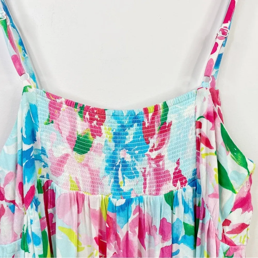 Old Navy Fit and Flare Tropical Floral Flowy Sleeveless Maternity Midi Dress XXL - Image 12