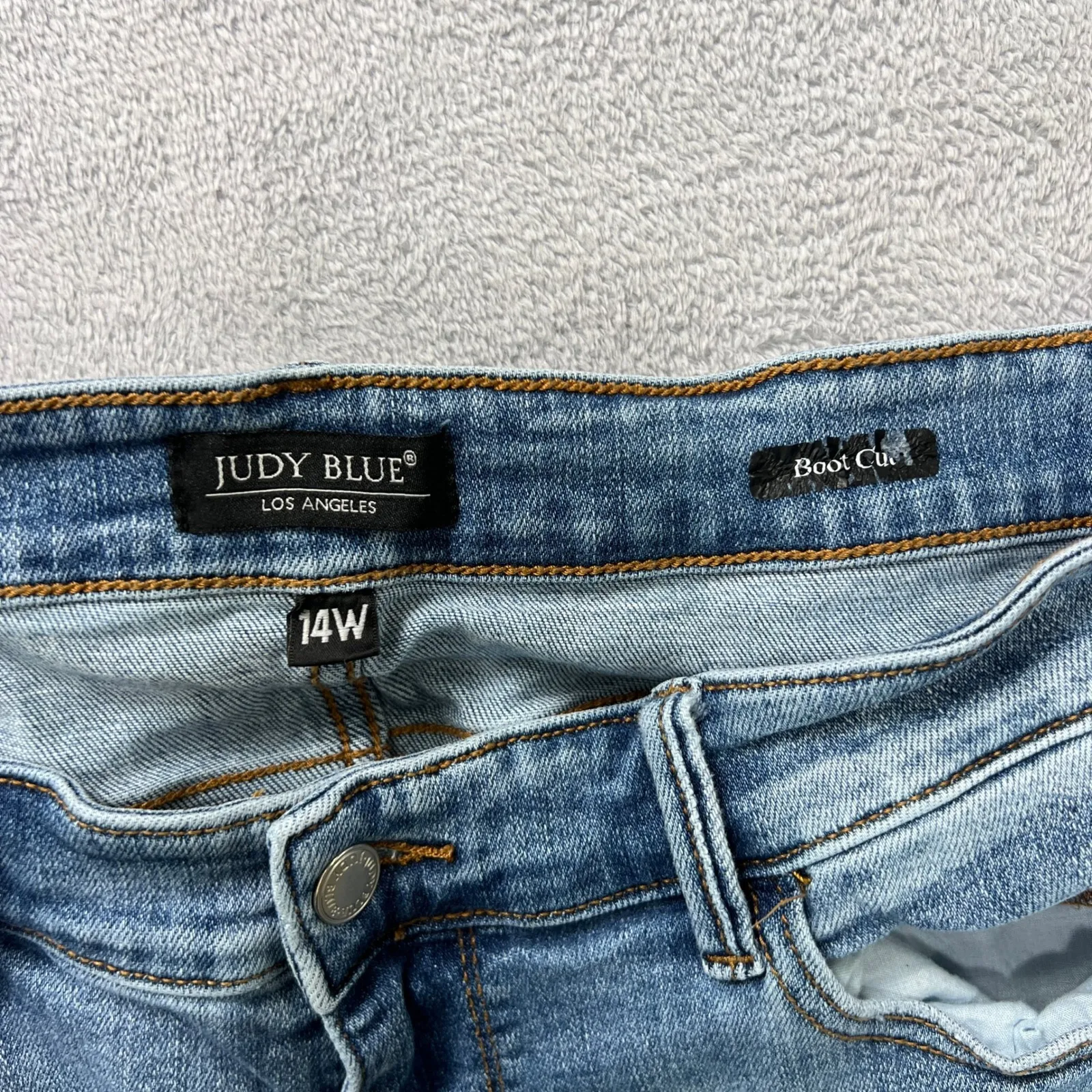 Judy Blue Jeans 14W Bootcut Stretch Plus Size Light Wash Mid Rise Denim - Image 5