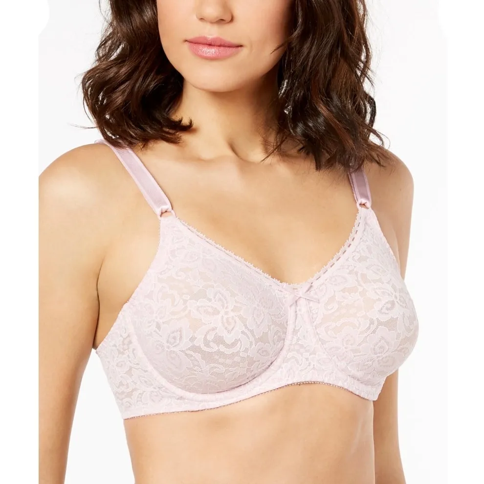 Brand New Bali Women's Size 38DD Lace N Smooth Seamless Bra Pink - Image 3