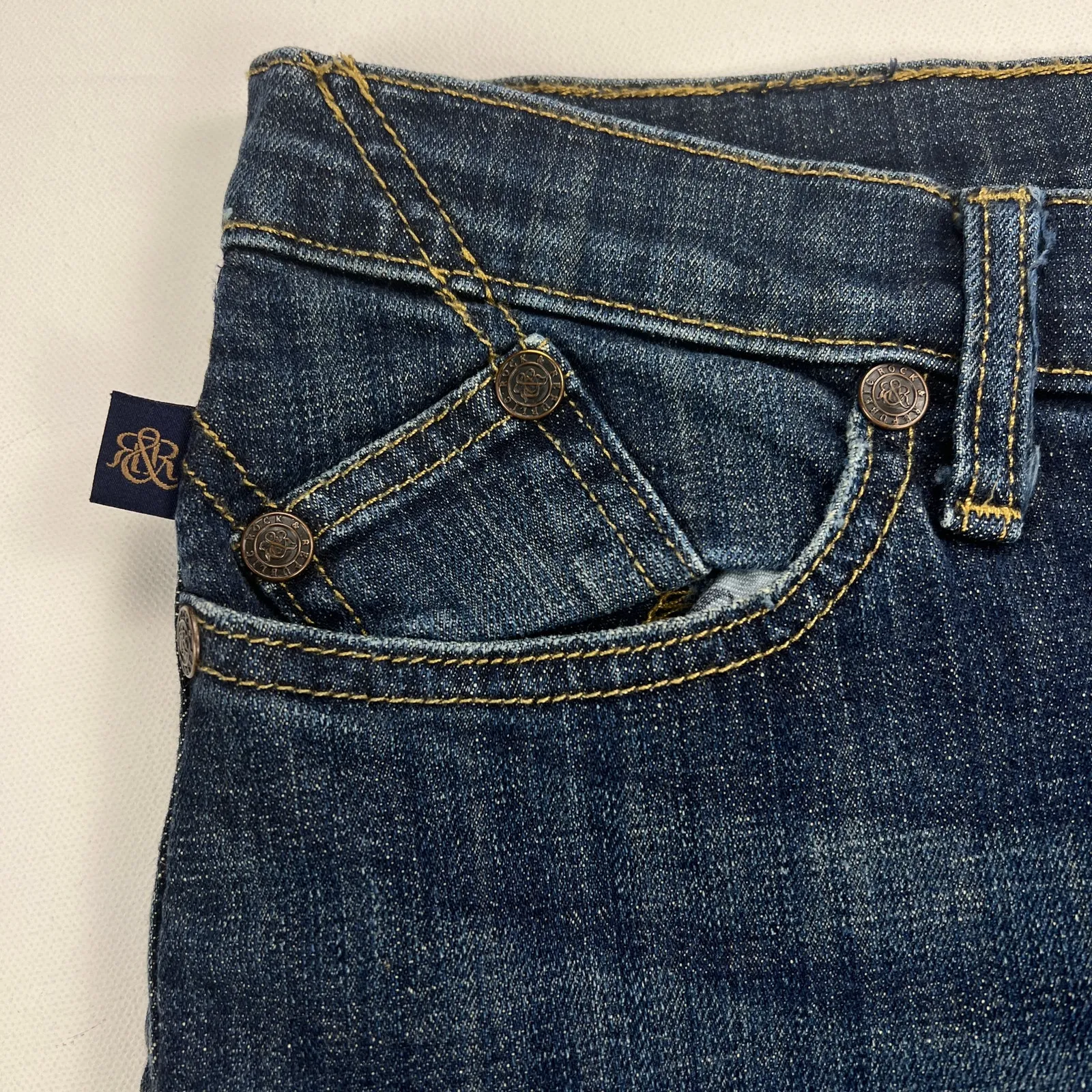 Rock & Republic Emo Jeans Slender Boyfriend Mid Rise Medium Wash Size 14 - Image 6