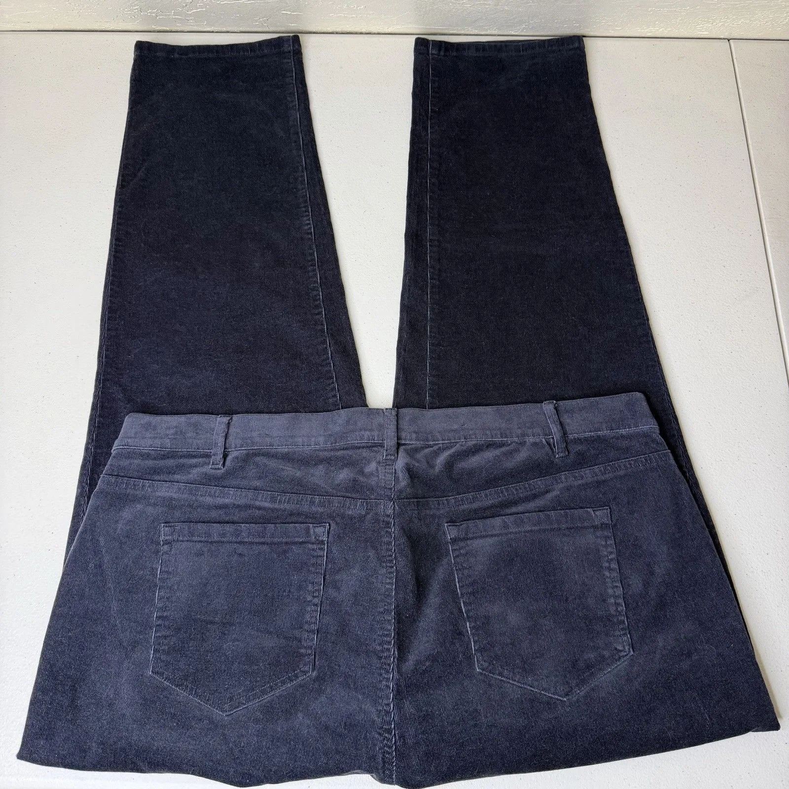 J Jill Corduroy Pants Womens XL Petite Navy Blue Straight Leg Pull On 29” Size undefined - Image 8