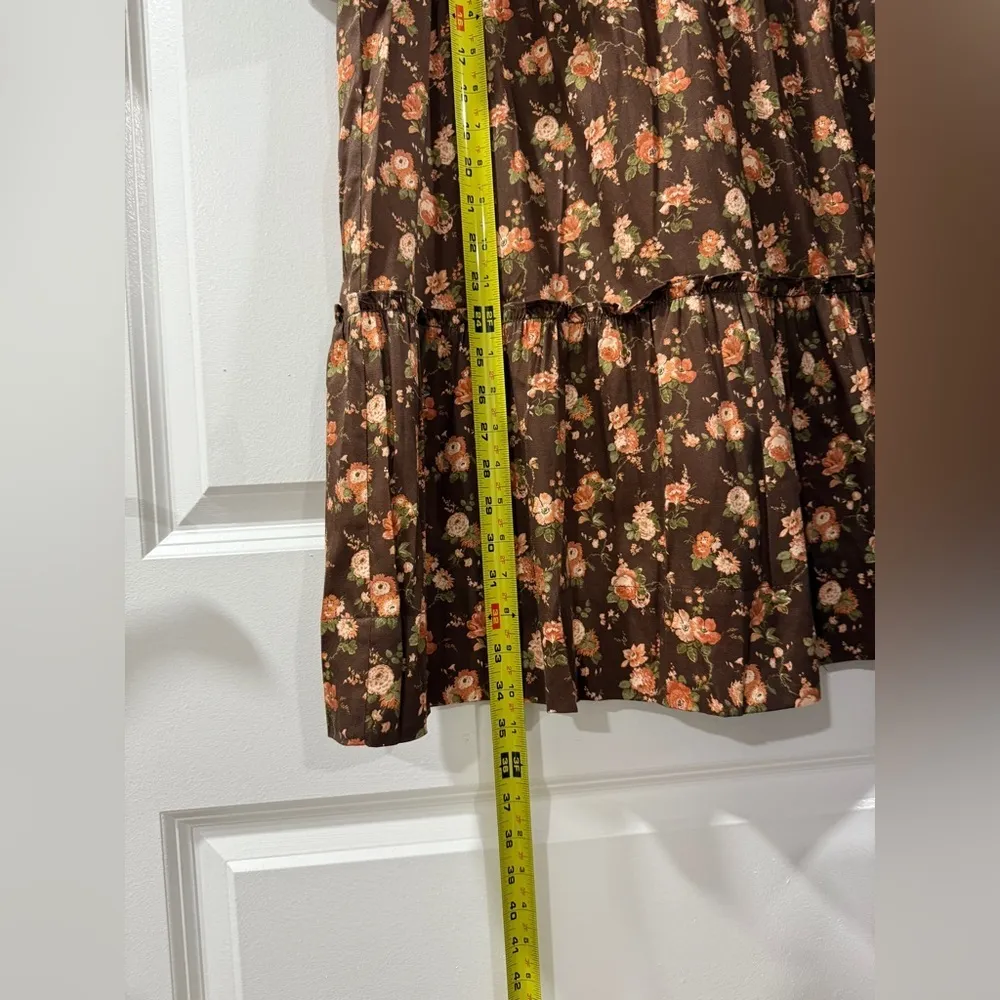 Tuckernuck Crawford Dress L NWT Rosewood Chintz Floral Tiered Mini Ruffle - Image 7