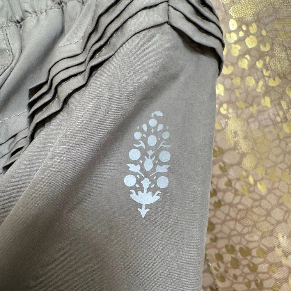 Free People Movement Get Your Flirt On Gym Running Shorts Olive Green Medium - Image 3