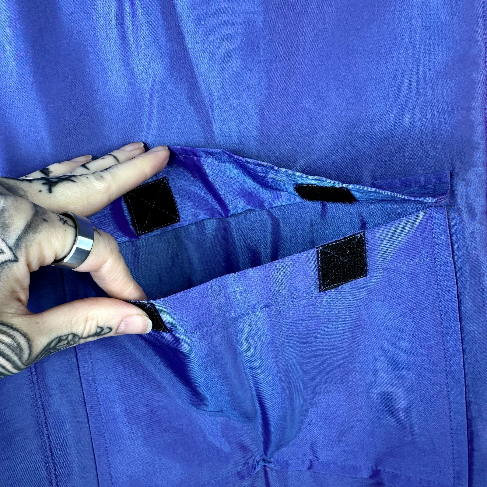 Blanc Noir BN Iridescent Purple Y2K Fleece Sleeveless Collar Swish Vest Medium - Image 5