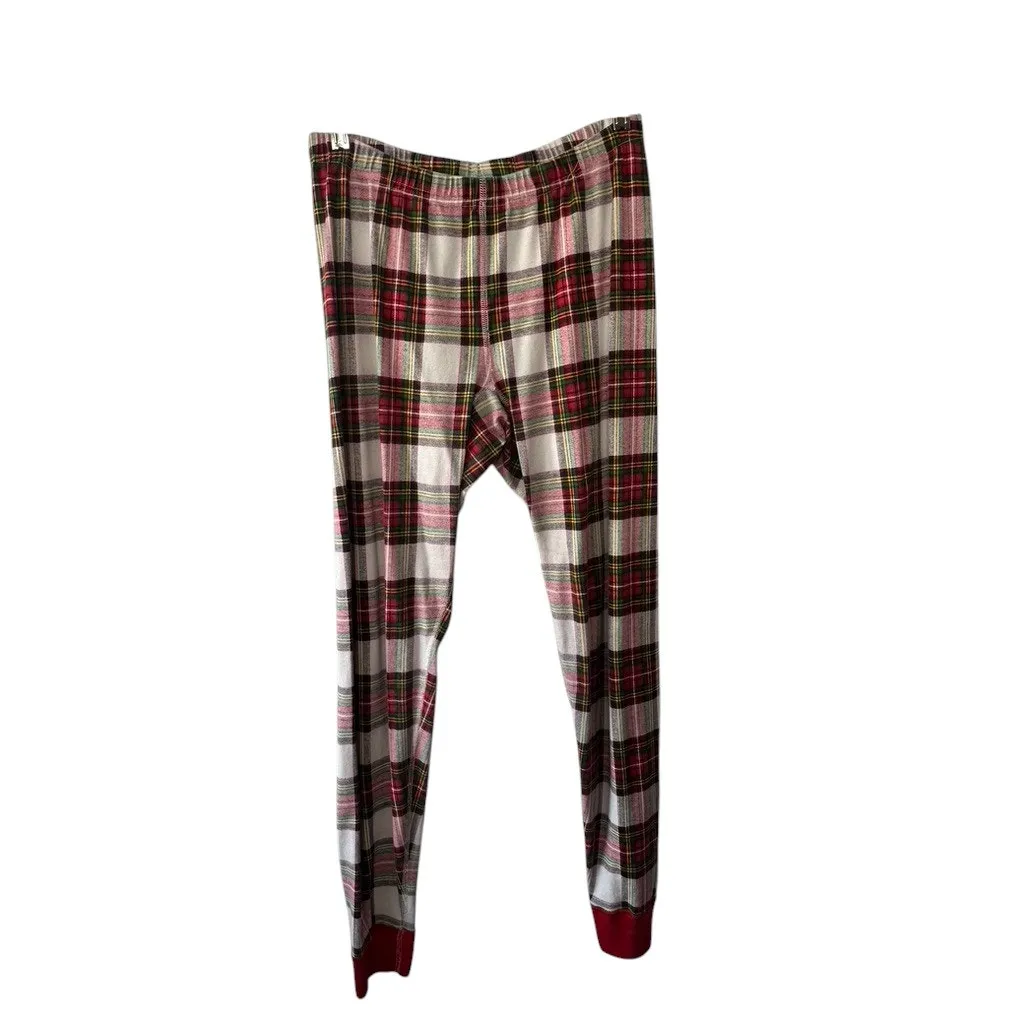 Hanna Andersson Red Plaid Pajama Pants Size Medium New - Image 3