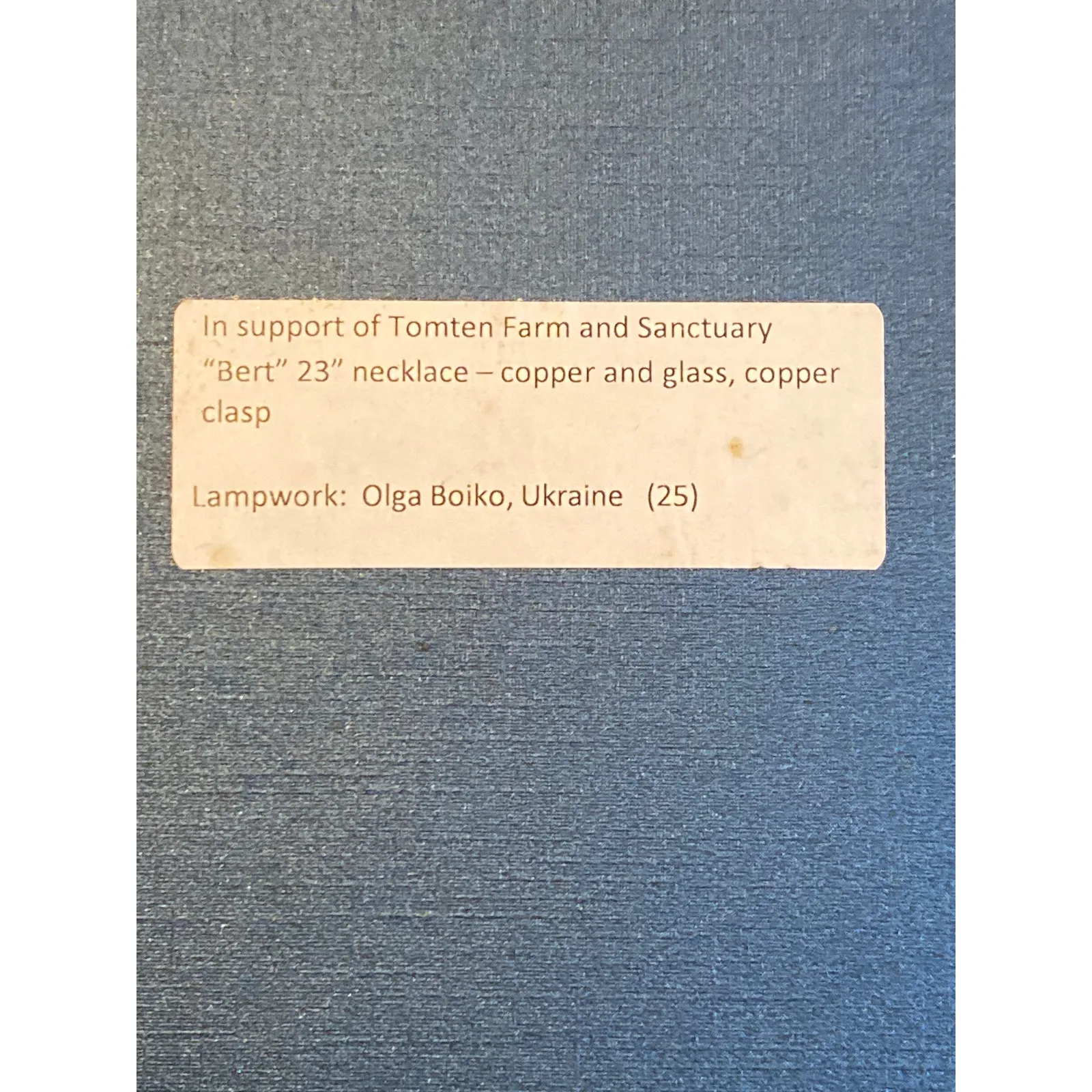 Brand New Handmade Bone Copper Glass Ukranian Goat Pendant Necklace Tomten - Image 4