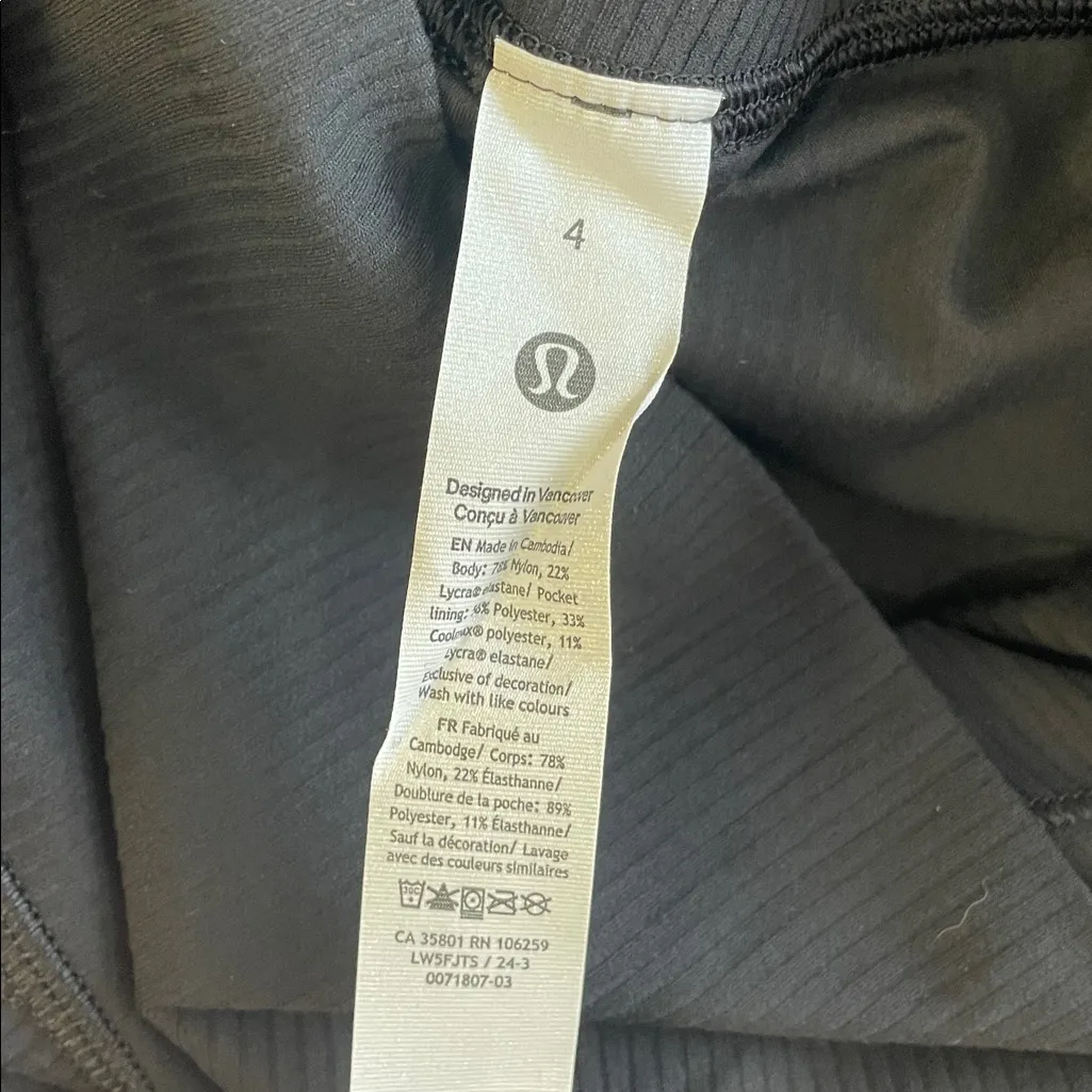 Lululemon Align Ribbed High-Rise Pant 25"
Black - Image 7
