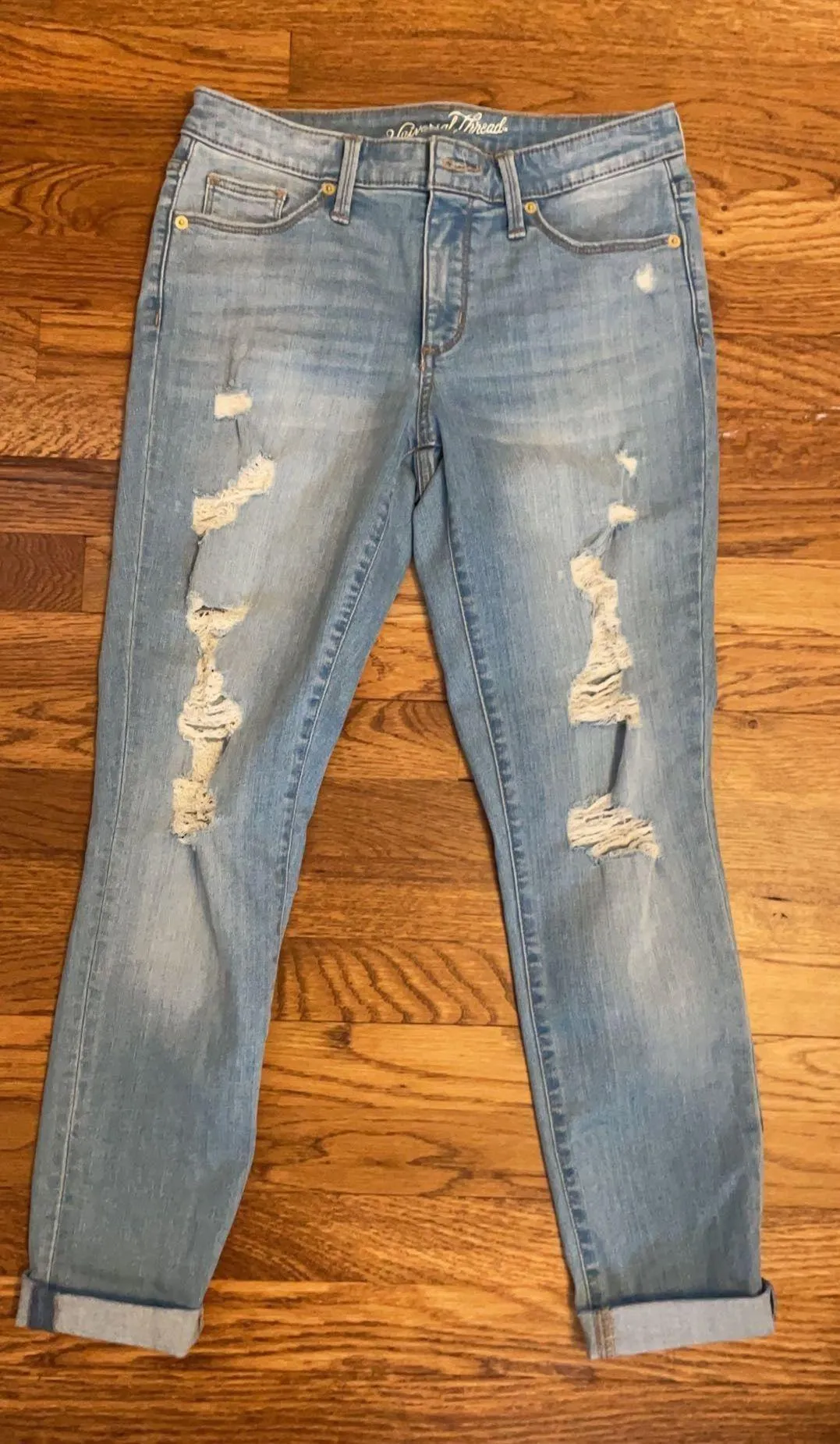 Universal Thread Light Wash Ripped Jeans - Image 2