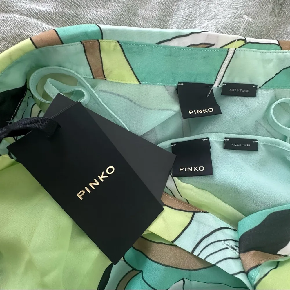 Pinko Women’s Narcisa Abito Green Sheer Maxi Dress Size 40/42 IT NEW - Image 5