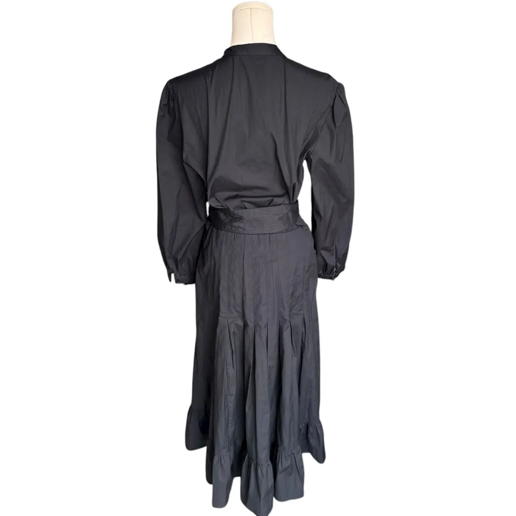 Veronica Beard - NWT Izie Poplin Midi Belted Button Front Puff Sleeve Sz 10 - Image 6