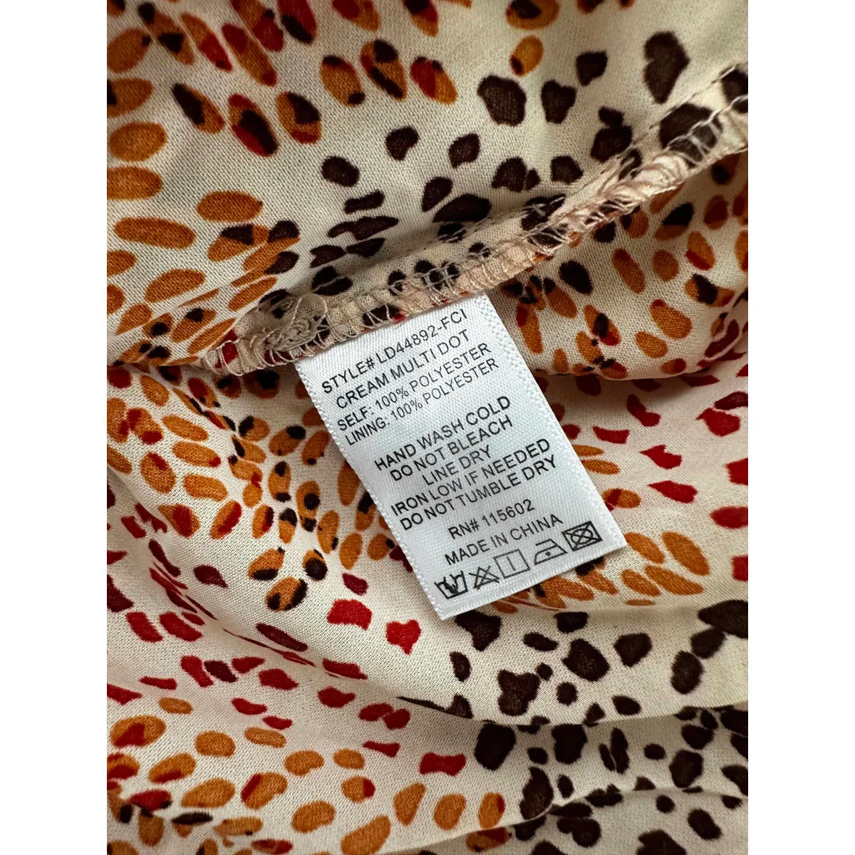 Lush Animal Print Smocked V Neck Sleeveless Mini Dress Pink Cream NWT Small - Image 7