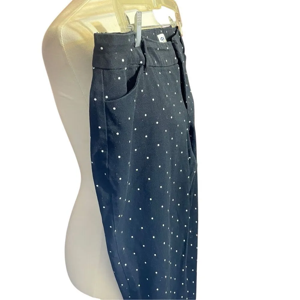 Old Navy Pixie Black & White Polka Dot Pants Size 14 Regular - Image 4