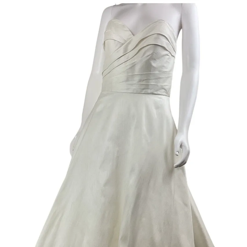 Strapless Wedding‎ Dress Bridal Gown A - Image 6