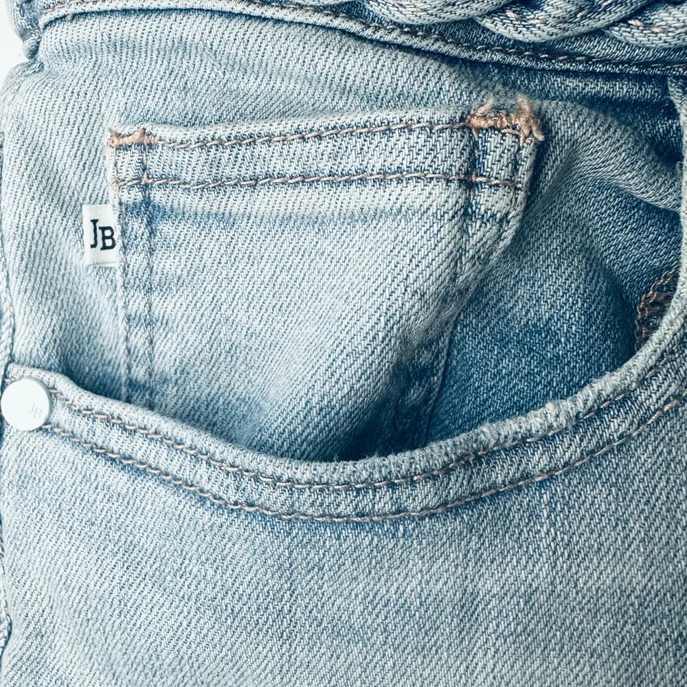 Judy Blue Jean Shorts Women 30 Blue Braided Stretch Light Wash Mid Rise Denim - Image 3