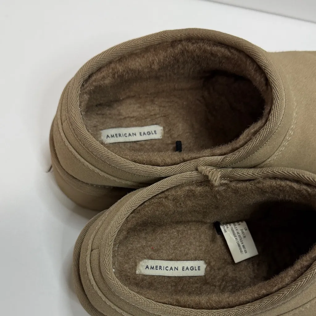 American Eagle  Outfitters Women's Tan Platform Slip-Ons - Image 5