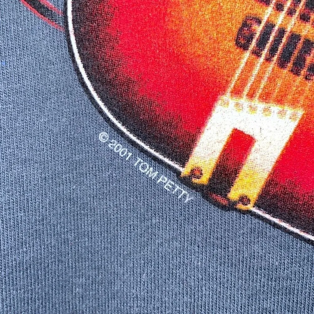 Vintage Tom Petty Shirt Womans Large Vintage 2001 Concert Band Tees Rock‎ Blue - Image 4