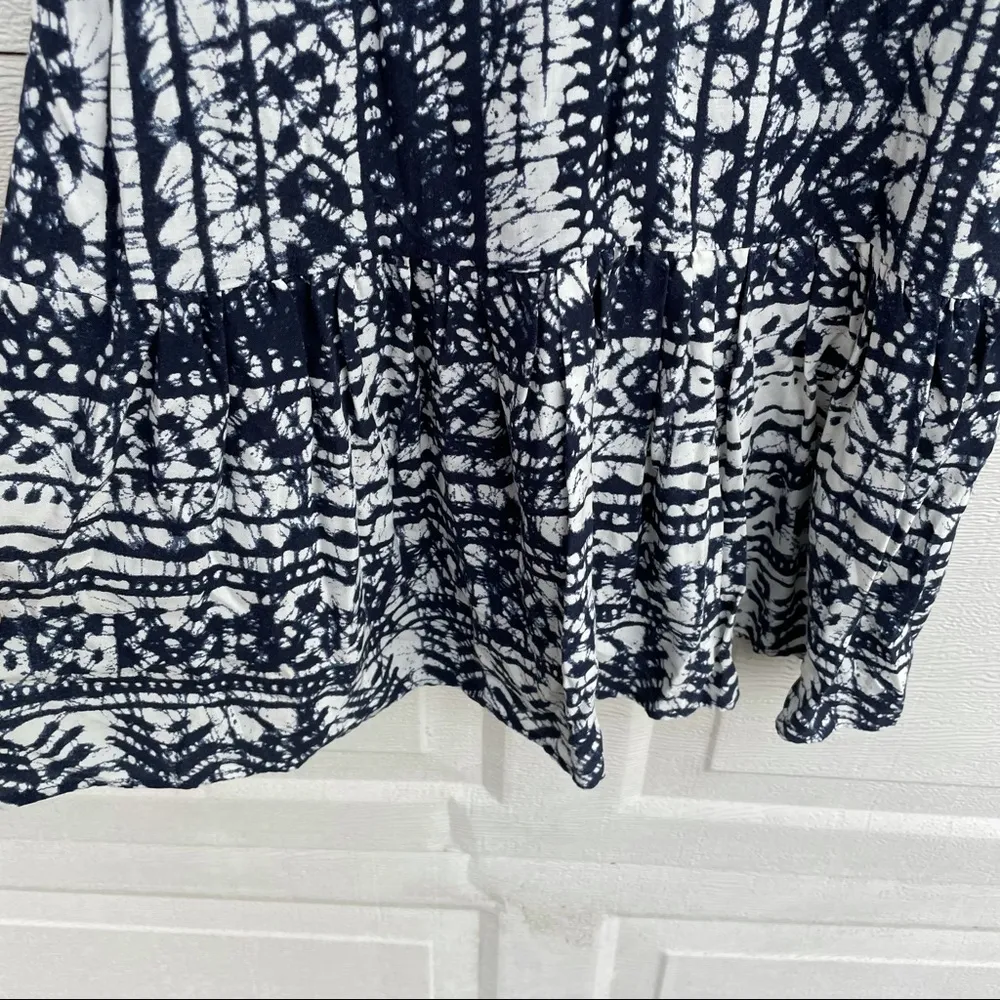 SAYLOR Women’s Dress Blue White Print Straps V Neck Cut Put Back XS - Image 8