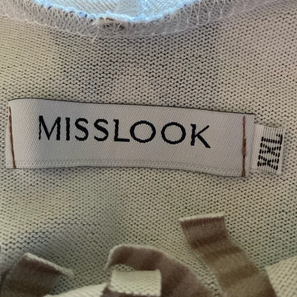 MISSLOOK scooped neck long sleeve sweater bold animal print fringe hems size 2X - Image 6