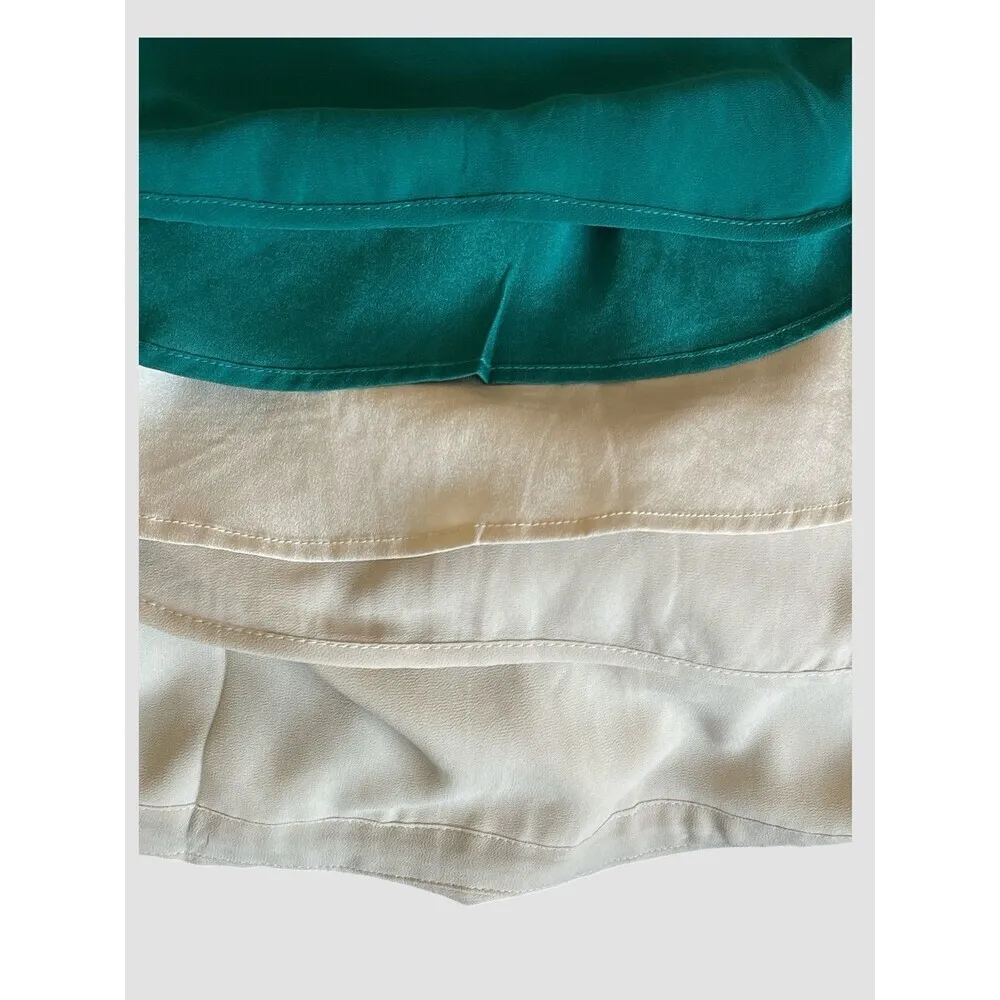 Naked Zebra Womens Shirt Dress Sz M V-Neck Roll Tab Sleeve Drawstring Waist NWT - Image 6