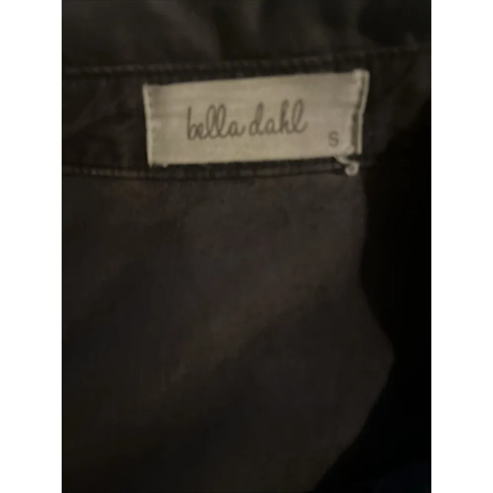 Bella Dahl Mini Shirt Dress Women's Slate Gray Tie Waist Small - Image 2