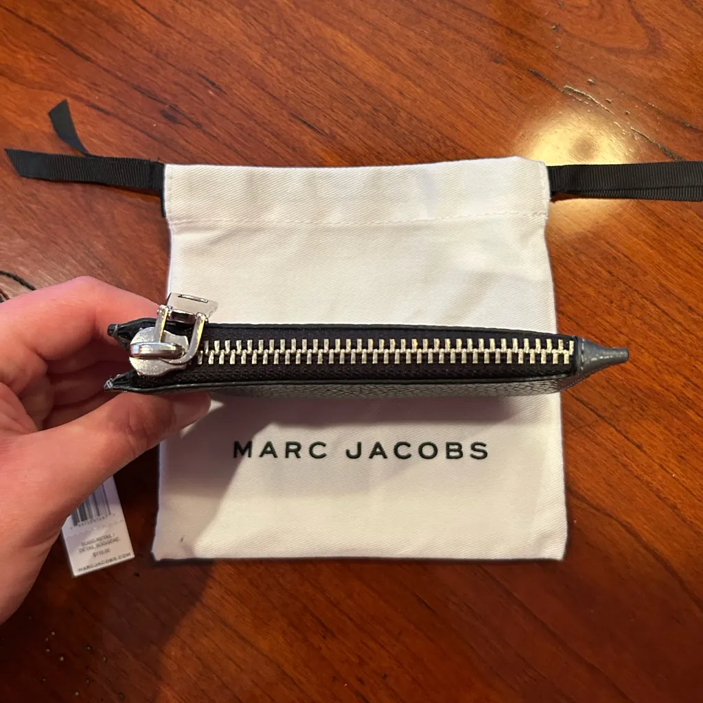 Marc Jacobs Gotham Gray Pebbled Leather Key Card Holder Pouch Wallet - Shadow - Image 5