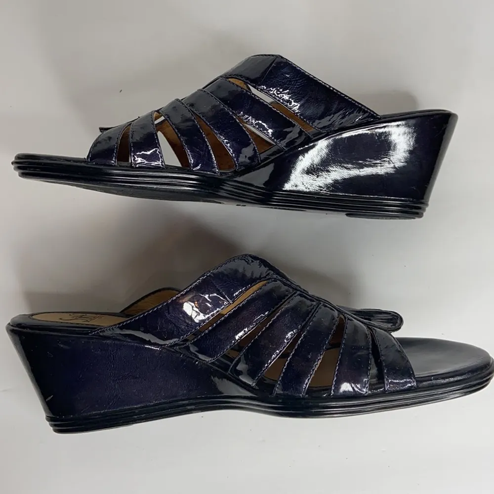 Soffit Women’s Deep Purple Open Toe Wedge Sandals Size 9M - Image 19