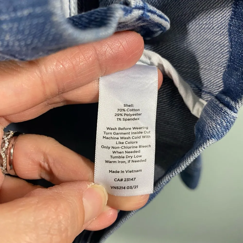 Talbots  Women's Blue Button Up Denim Utility Jacket Shacket Size S - Image 8