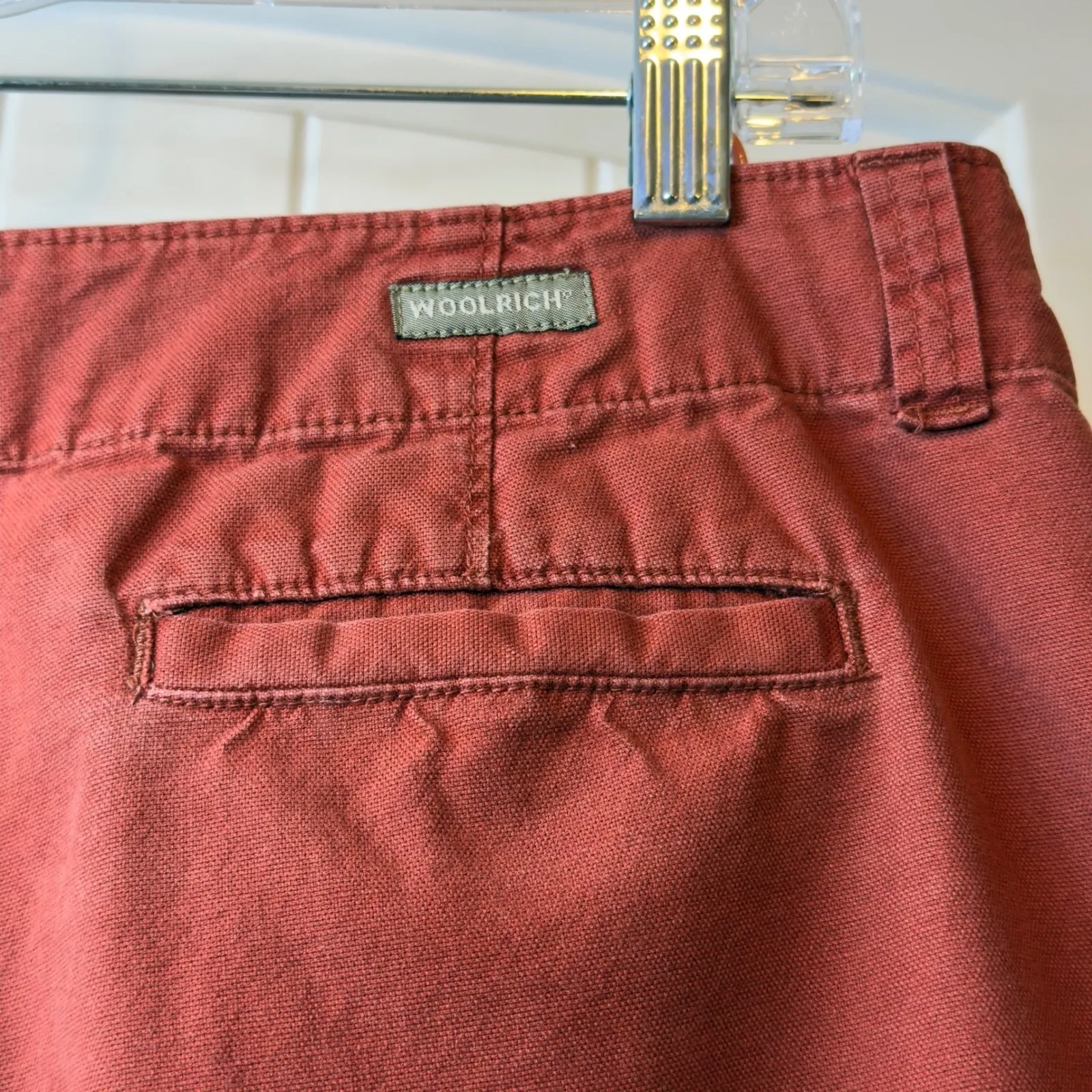 Woolrich Womens Russet Orange Casual Cotton Twill Bootcut Pants Size 12/14 32" # - Image 5