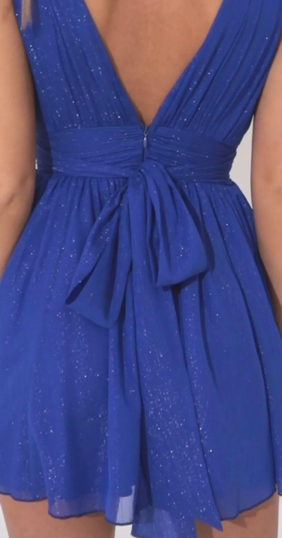 Blue Sparkly Homecoming Dress  - Image 3