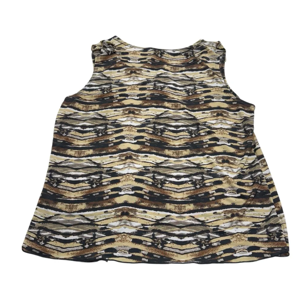 Y2K Abstract Animal Print Ruffle Lettuce Trim V - Image 4