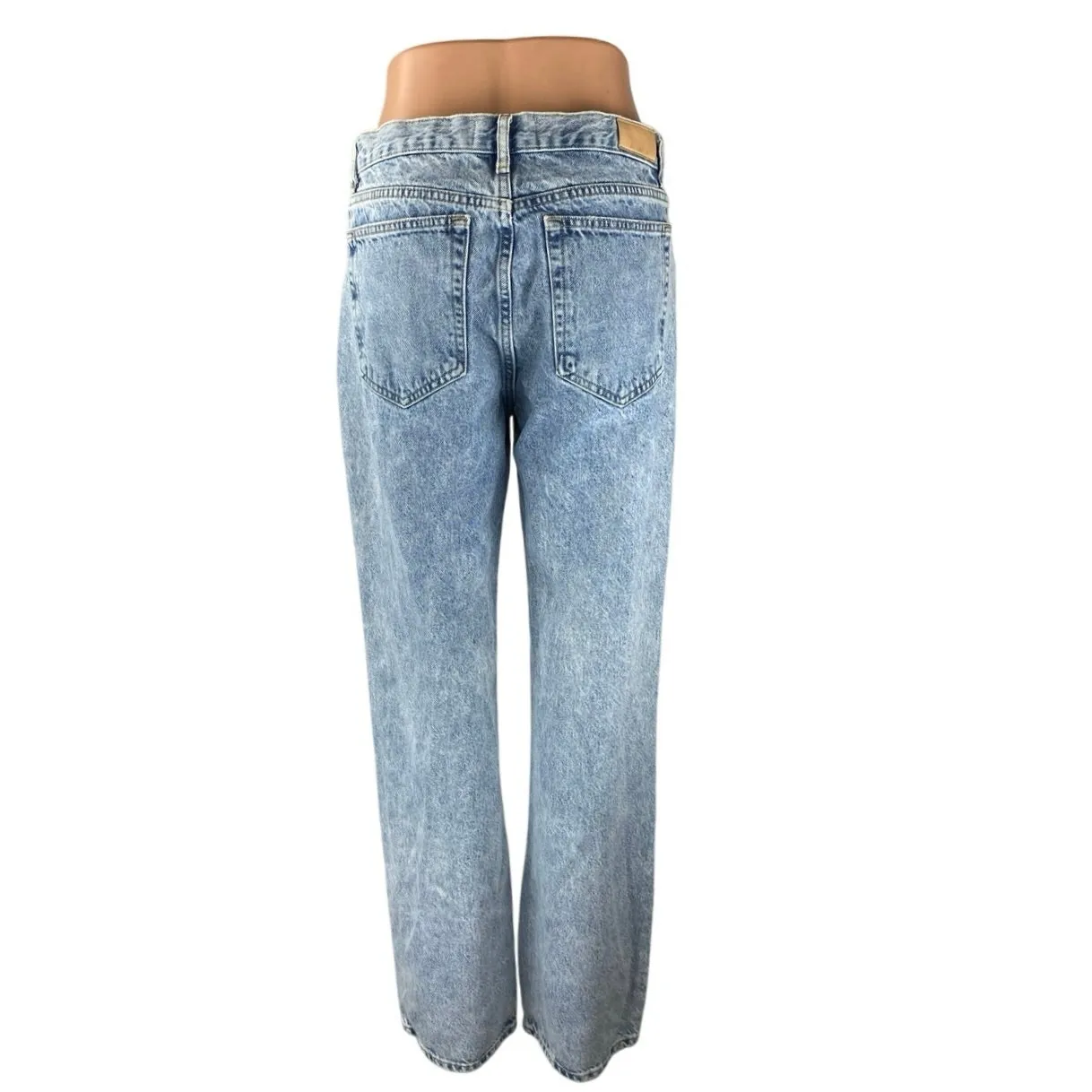 MNG Mango Women's Blue Light Wash High Rise Straight Leg Denim Jeans Size 8 - Image 3